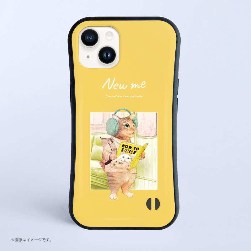 NEW ME — Will I smile with someone tomorrow? /耐衝撃グリップiPhoneケース - 手機殼/手機套 - 塑膠 白色