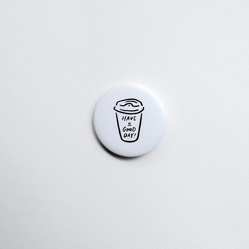 WHOSMiNG-PIN pin GOOD DAY - เข็มกลัด - พลาสติก ขาว