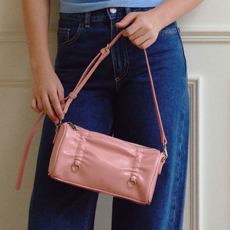 韓國製 MUR Eve bag Vegan Leather Bag 包包 (Pink) - 側背包/斜背包 - 環保材質 