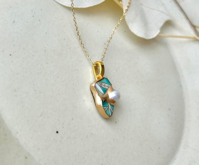 有田焼 金継ぎ ネックレス サージカルステンレスチェーン アレルギー