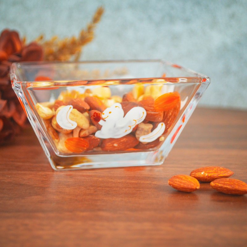 Square Glass Bowl Nut Squirrel - Bowls - Glass Transparent