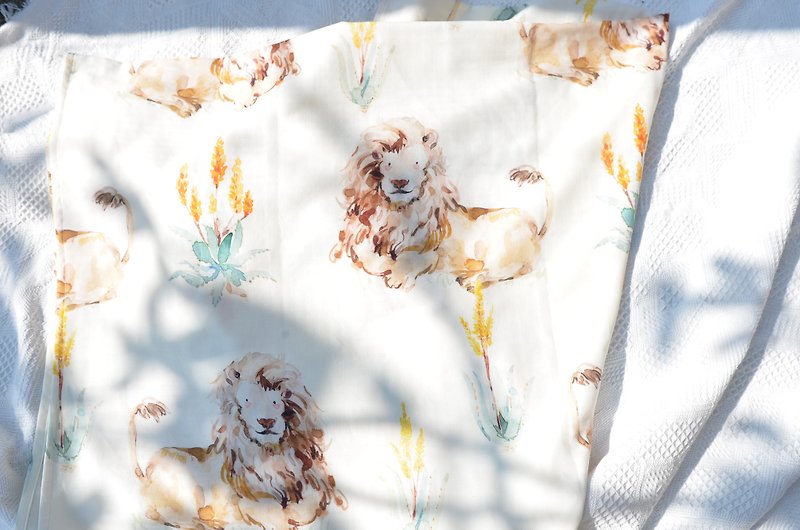Lion organic cotton wrap/original print - ผ้าให้นม - ผ้าฝ้าย/ผ้าลินิน 