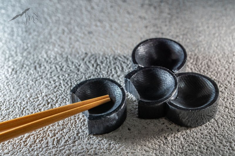 [Eat Well Series] Set of four flower stone chopstick holders and chopstick holders - Chopsticks - Stone 