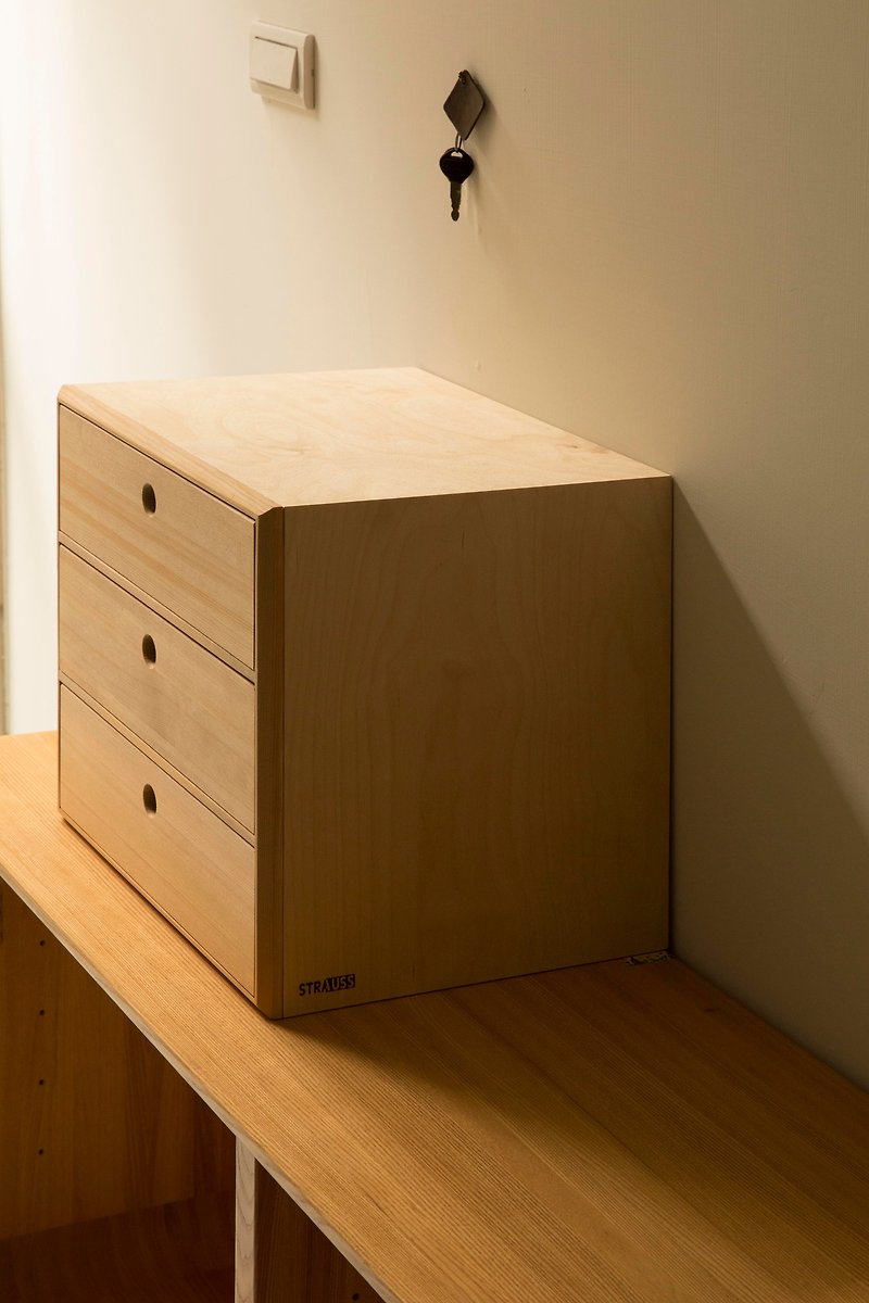 【Youqingmen STRAUSS】─Little Nest Storage Box (Three Draws) - กล่องเก็บของ - ไม้ 