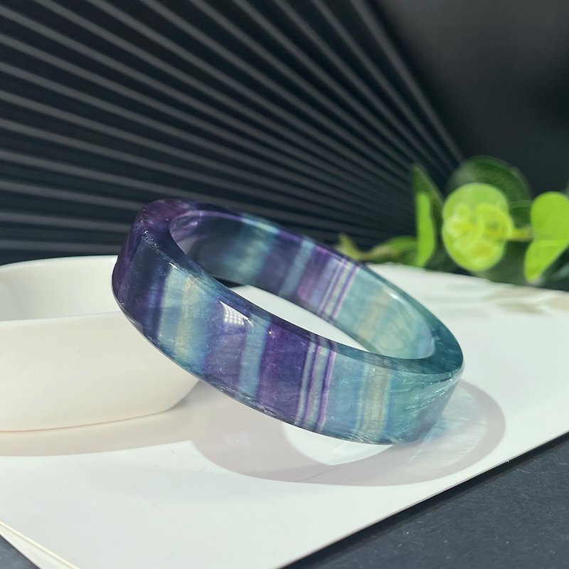 Colorful high-quality Stone bracelet 58MM Melaleuca lines visions Rainbow Crystal bracelet female models square bars through ice crystals - Bracelets - Crystal Multicolor