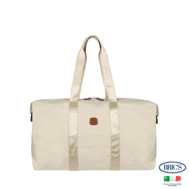 【BRIC' S】X-Bag 2合1摺疊旅行袋(大)- 米白 - 行李箱/旅行袋 - 其他材質 白色