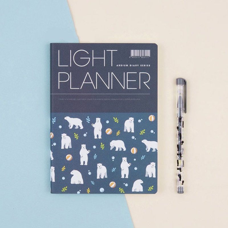 2018 ARDIUM LIGHT PLANNER 行事曆/手帳 - 戲水北極熊 - 筆記本/手帳 - 紙 藍色