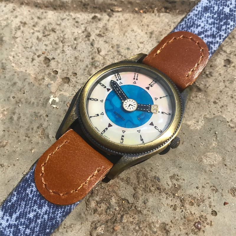 【Lost and find】Lovely design watch inside watch mother of pearl watch - นาฬิกาผู้หญิง - เครื่องเพชรพลอย หลากหลายสี