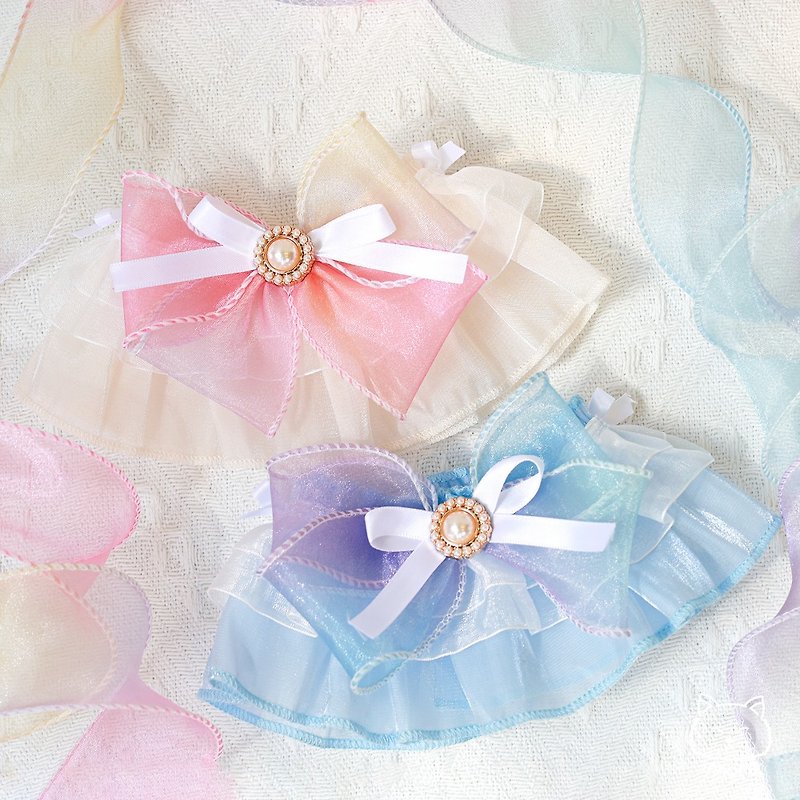 [Maomi] Higurashi Xinghe organza scarf/can be customized/pet scarf/cat/dog - Clothing & Accessories - Other Materials Multicolor