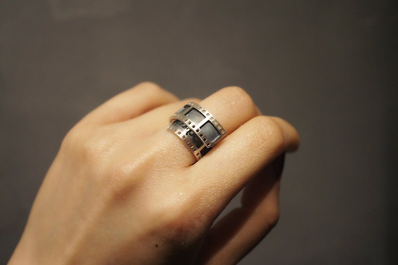 925 純銀菲林戒指( 幼) - 手作 (R105) - 戒指 - 純銀 銀色