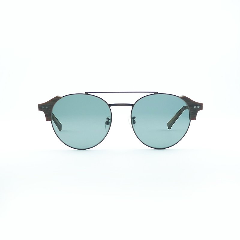 QUE-Wood Sheet/Sunglasses-[Polarized Lens] - Glasses & Frames - Stainless Steel 