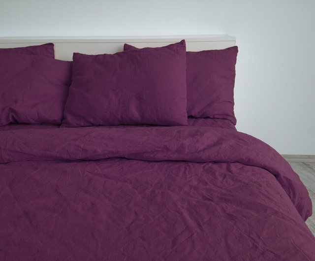 Burgundy european outlet pillowcase