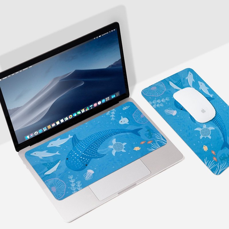 Portable ultra-thin three-in-one mouse pad - Dance of the Azure Sea (standard) - Mouse Pads - Other Materials Multicolor