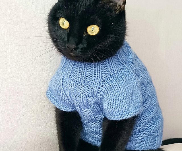 Knitted 2024 cat clothes