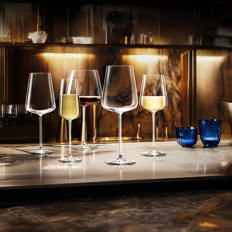 Lucaris 鉛フリー クリスタル ワイングラス、オプションの Muse シリーズ 5 個/1 パック - ワイングラス・酒器 - ガラス 透明