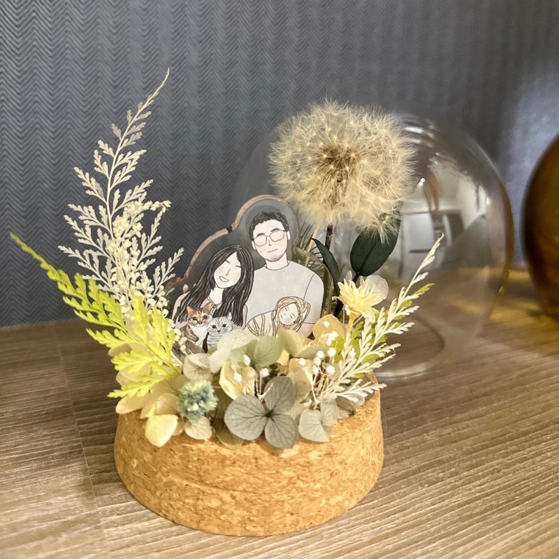 [Additional purchase] Acrylic painted ball-shaped immortalized flower cup/cork ball-shaped flower cup - Dried Flowers & Bouquets - Plants & Flowers Silver