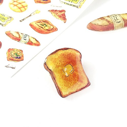 Little brilliant days Tea and Fruit WHITE BREAD BROOCH