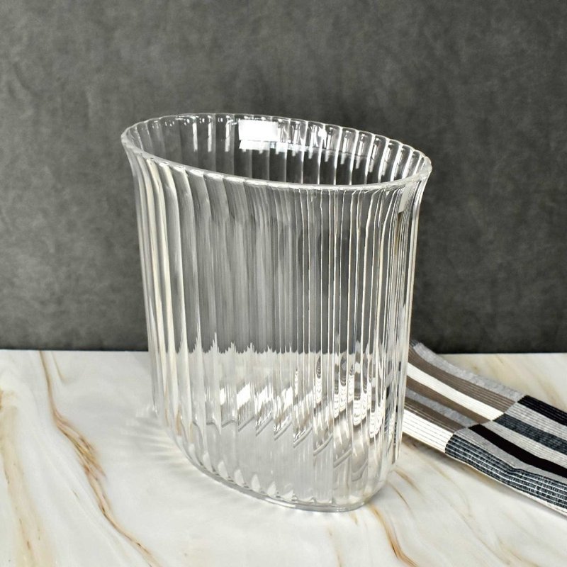 Transparent Acrylic shell pattern trash can and umbrella bucket storage bucket - Trash Cans - Acrylic Transparent