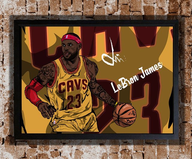 LBJ JAMES ジェームズ NBA スター イラスト パズル 専用フォトフレーム 額縁 掛け絵 プレゼント