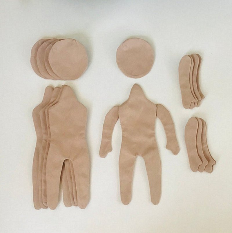 5 Blank doll body 23,5cm 8,8 inches , not stuffed rag doll,doll body base - 編織/刺繡/羊毛氈/縫紉 - 棉．麻 