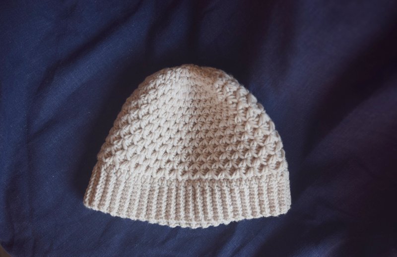 Handmade Knitted hat • Off-white | Crochet | available for customization - Hats & Caps - Other Materials White