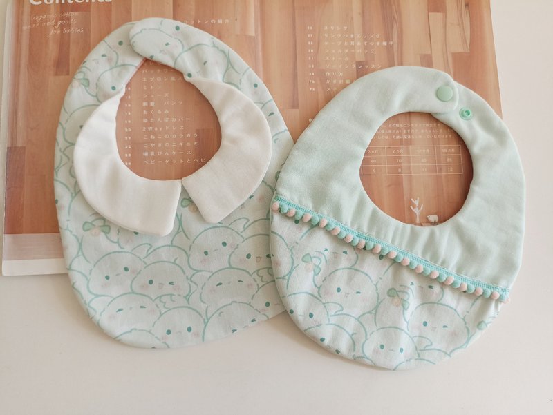 [Shipping within 5 days] Little Snake Year of the Snake collar piece bib and full moon gift bib saliva napkin - Bibs - Cotton & Hemp Multicolor