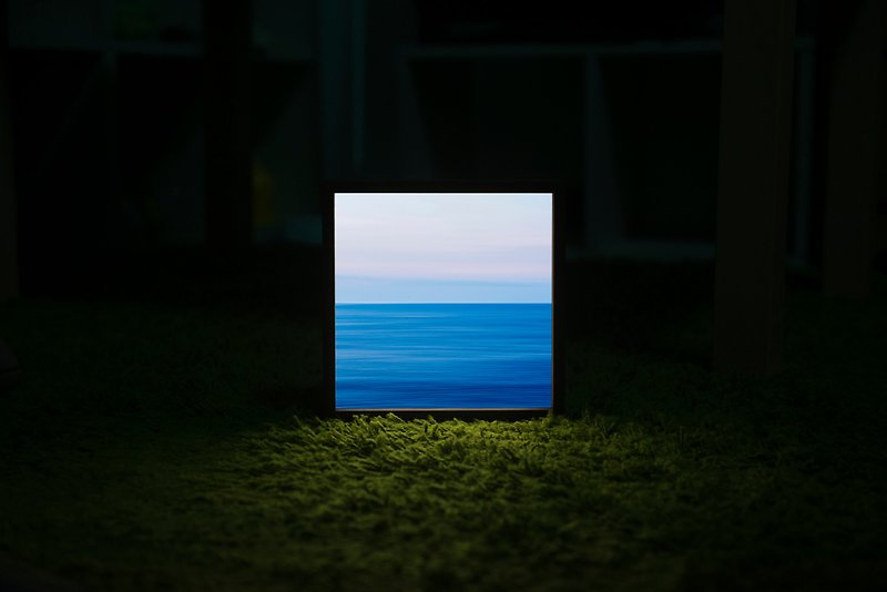 Lighto光印樣  Mini燈箱  漂流(aPo) - 相框/畫框 - 木頭 藍色