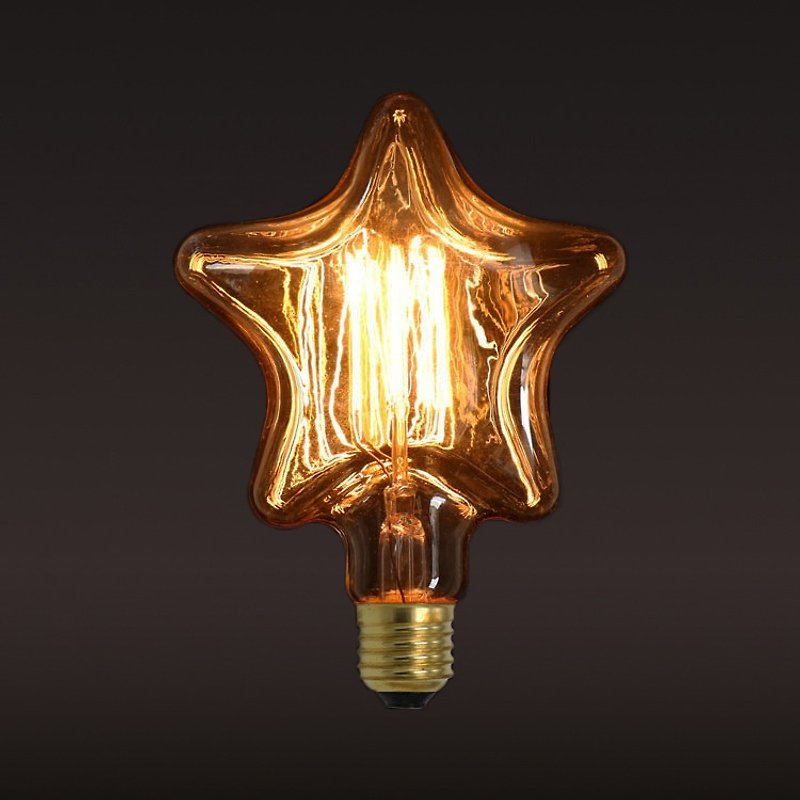Retro Edison ‧ tungsten light bulb ‧ stars (A) light bulb │ Good Form ‧ good shape - Pottery & Glasswork - Glass Yellow