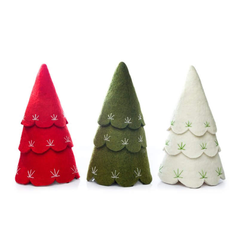 Christmas home decorations/wool felt 1 to 3 creative Christmas tree L - Items for Display - Wool Multicolor