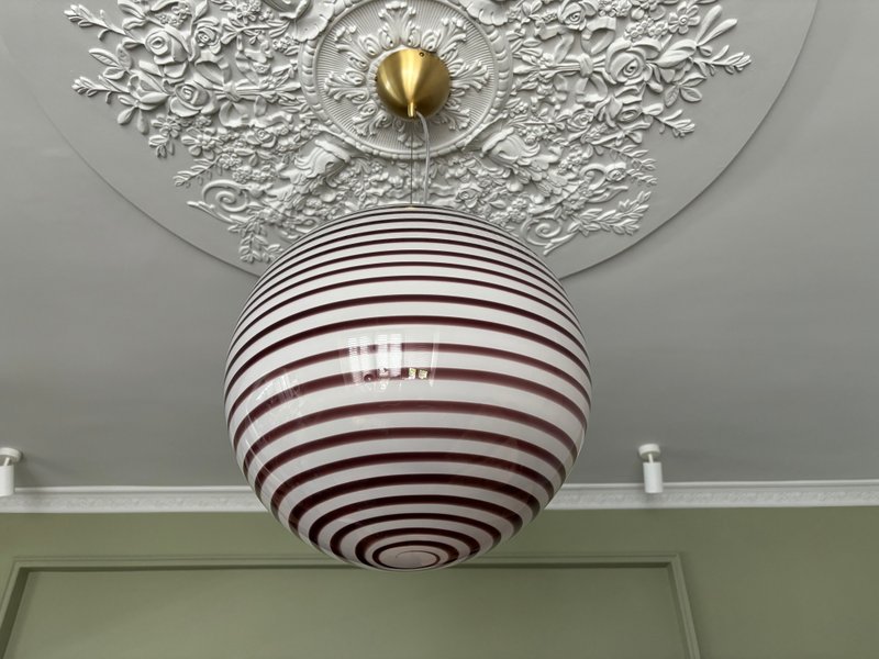 Hand Blown Glass Globe Pendant Lights D40cm(15.7inch), Glass Globe Ceiling Light - โคมไฟ - แก้ว สีดำ