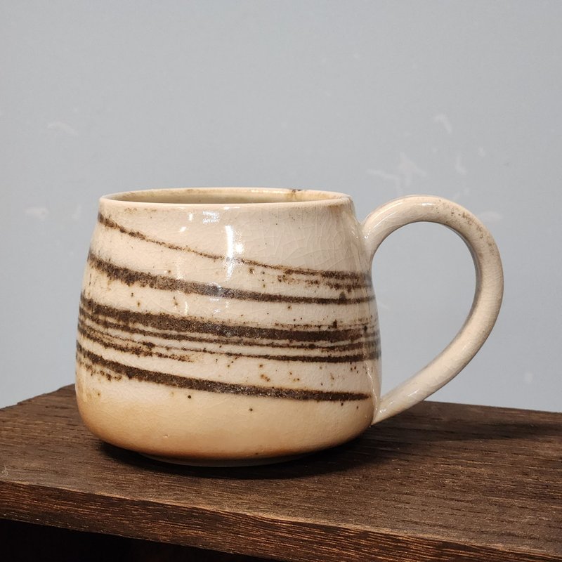 Wood-fired porcelain clay/wound clay mug/coffee cup - แก้วมัค/แก้วกาแฟ - ดินเผา สีดำ