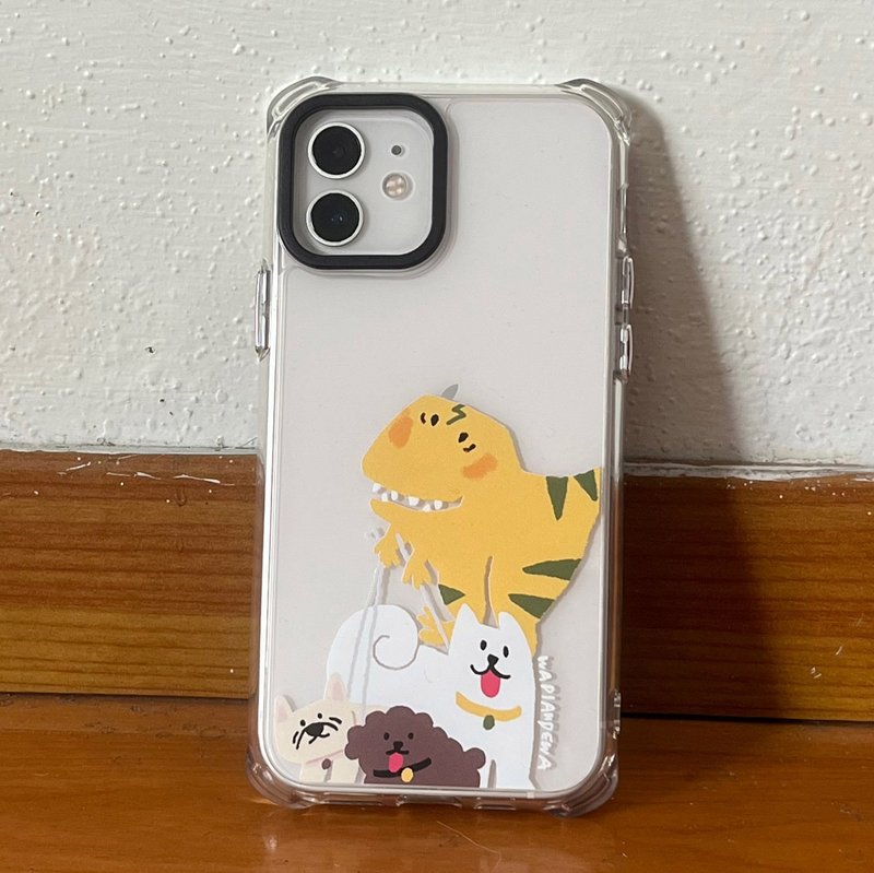 暴龍遛狗狗們 - iphone手機殼 - 手機殼/手機套 - 塑膠 透明