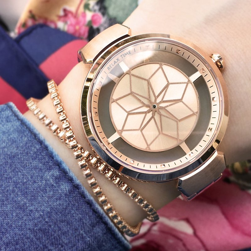 【Hot pre-order】relax time Bloom rt-63-2 - Women's Watches - Stainless Steel Brown