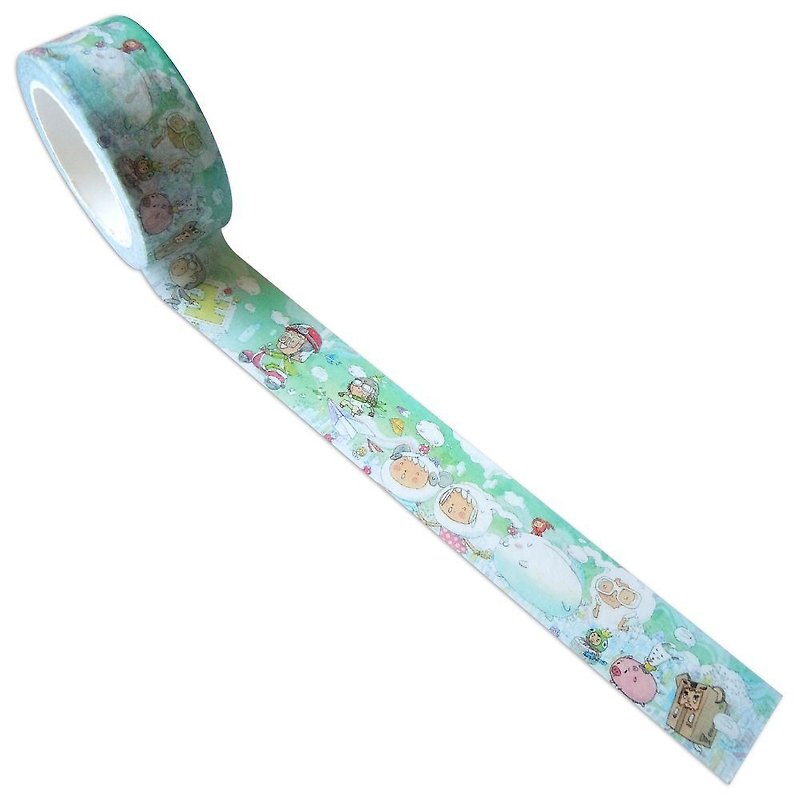 A-market Asu paper tape (single roll)-05 Self-detained paradise, AMK-ATMT00105 - Washi Tape - Paper Multicolor