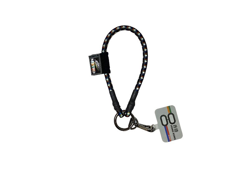 SCANFC Black Color Elastic Wrist Cord with Phone Sheet (MTR) - Lanyards & Straps - Other Materials 