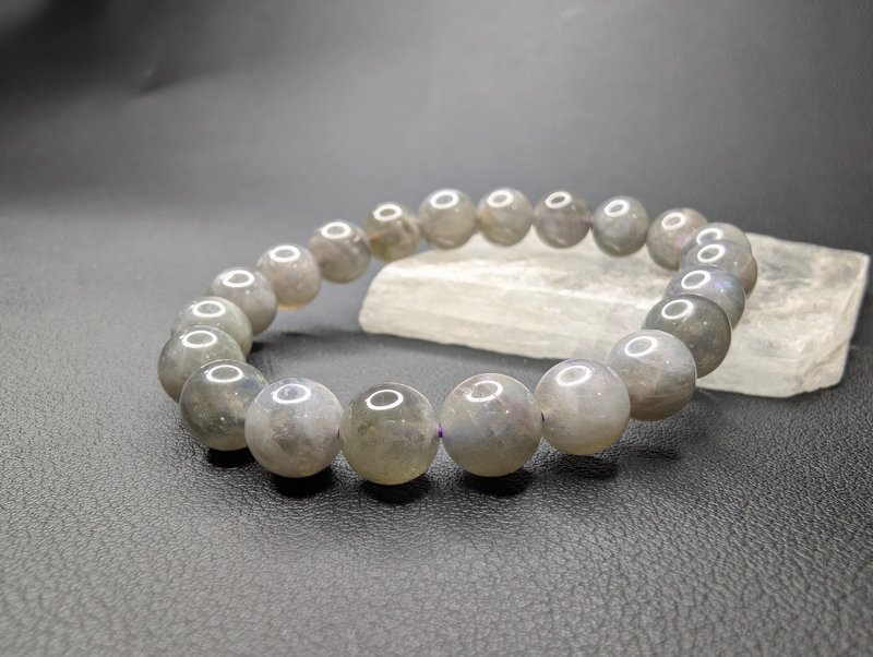 【訂製品】紫光 拉長石 灰月光石 5-10mm 手串 手鍊 天然水晶 水 - 手鍊/手環 - 水晶 
