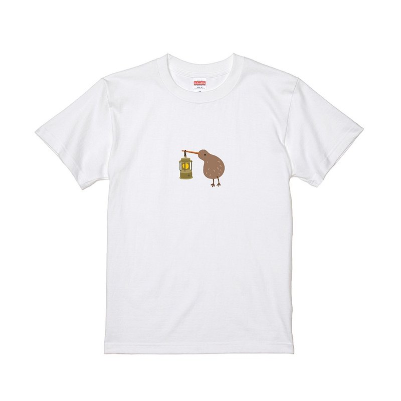 Strange Kiwi T-Shirt: Light the camping lamp - อื่นๆ - ผ้าฝ้าย/ผ้าลินิน หลากหลายสี