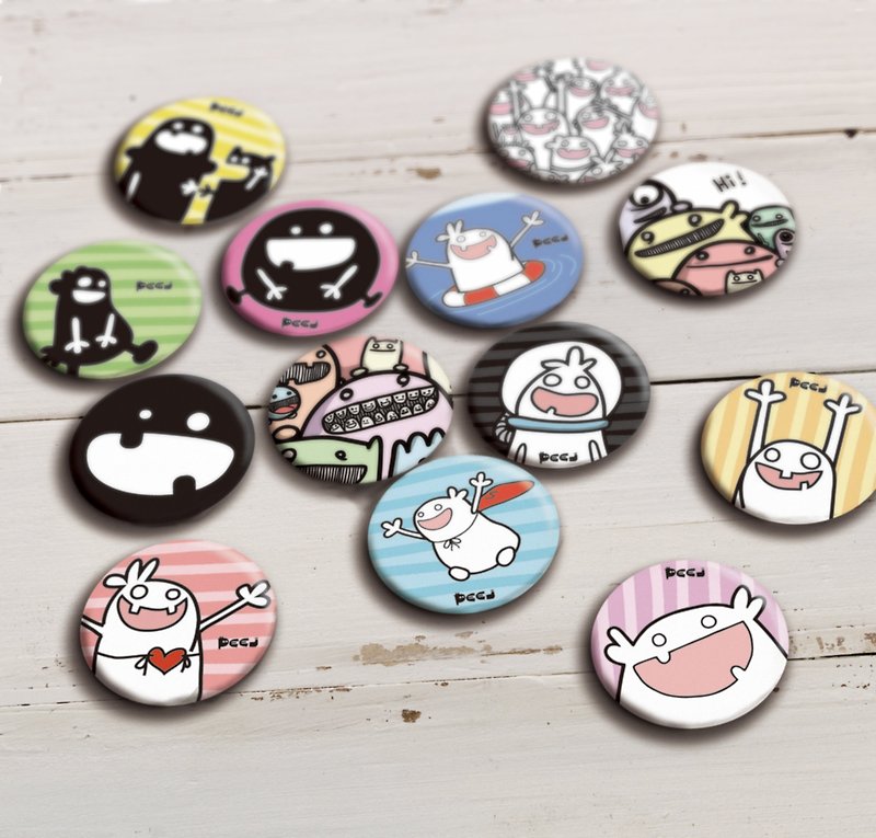Little Idiots Big Badges (choose 4 for 100NT) - Badges & Pins - Plastic Multicolor