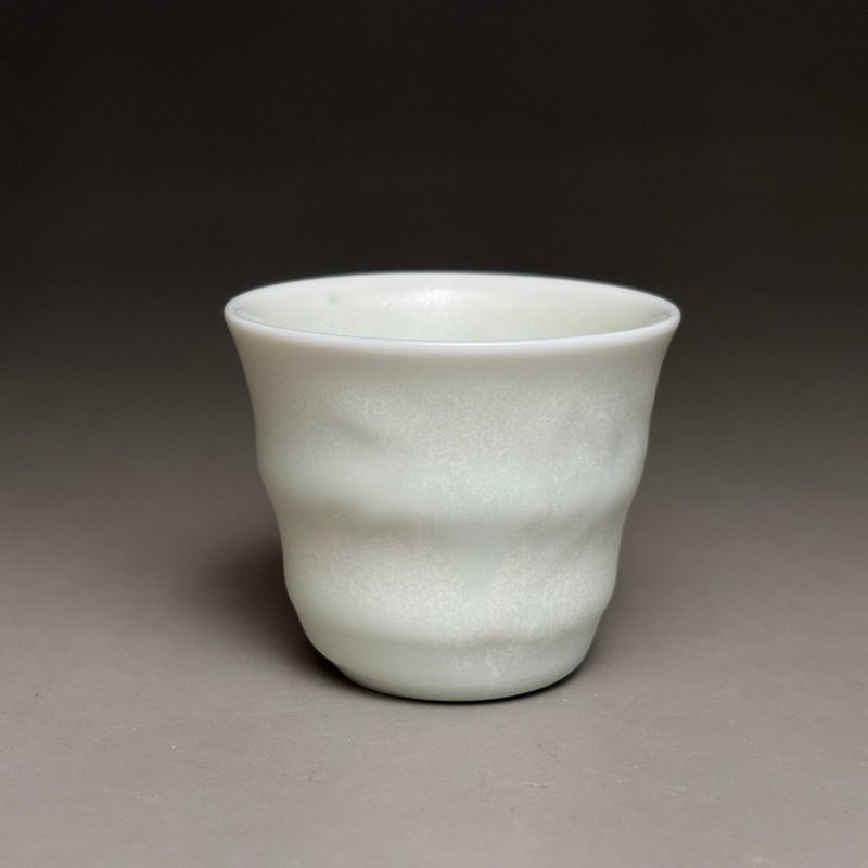 青瓷手作品茗茶杯 45ml - 茶壺/茶杯/茶具 - 陶 藍色