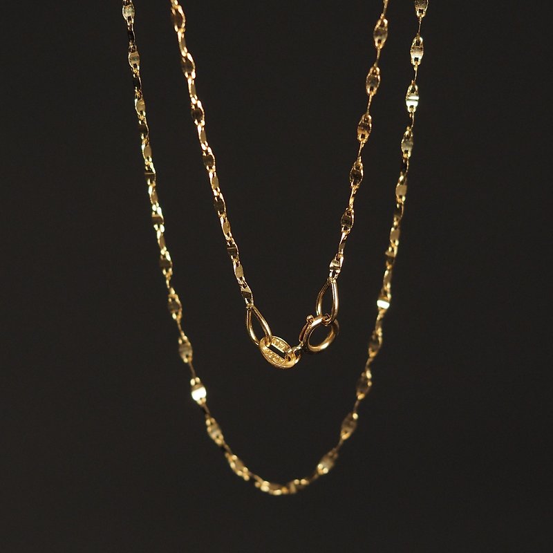 18K金意大利迷你波浪紋項鏈 Mini Ripple Necklace - 項鍊 - 貴金屬 