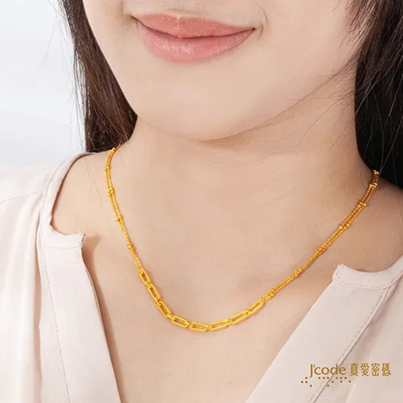 [Yama Gold Jewelry] Jcode gold necklace jewelry thick chain thin chain single chain naked chain - Chokers - 24K Gold 