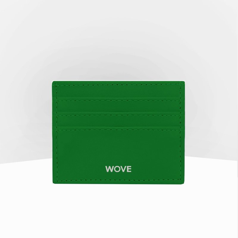 WOVE - Card Holder สีเขียว Irish Jig กระเป๋าใส่บัตร มีช่องกลาง - อื่นๆ - หนังเทียม สีเขียว