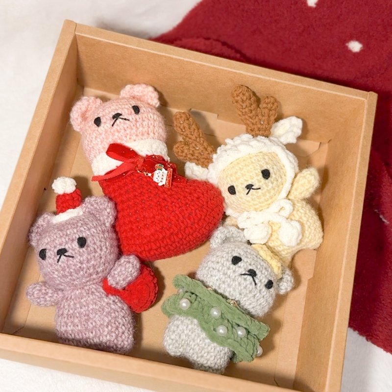 Peachie 聖誕收藏系列 手作角色玩偶 可單隻選購/整組禮盒收藏 - 公仔/玩偶 - 棉．麻 