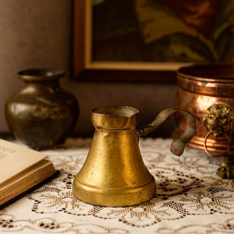 南斯拉夫Pakrac土耳其式黃銅咖啡壺(DM9h03 - 花瓶/陶器 - 銅/黃銅 金色