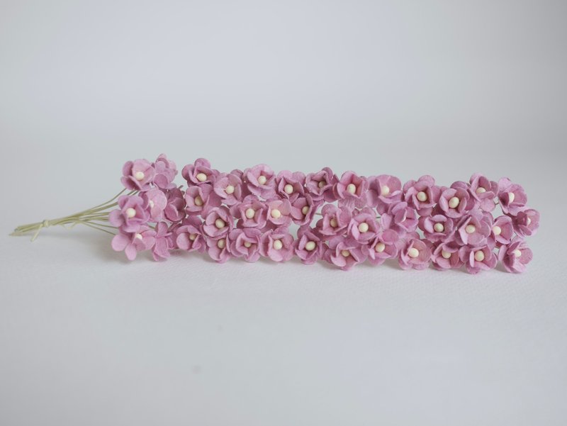 paper flower, supplies, 100 pcs. Canadian anemone, size 1.5 cm., plum color - 其他 - 紙 紫色