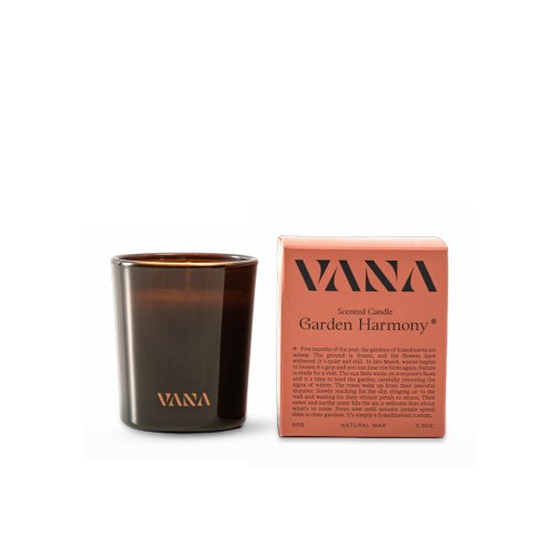 VANA北歐香氛 【送身體乳】北歐花園 香氛蠟燭65g - 玫瑰花香調