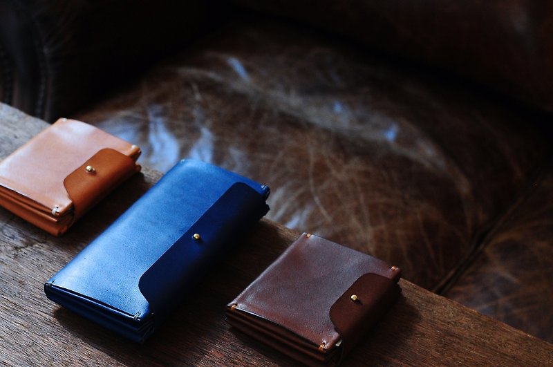 Artemis Leatherware Hand Stitched One Piece Long Wallet - กระเป๋าสตางค์ - หนังแท้ 