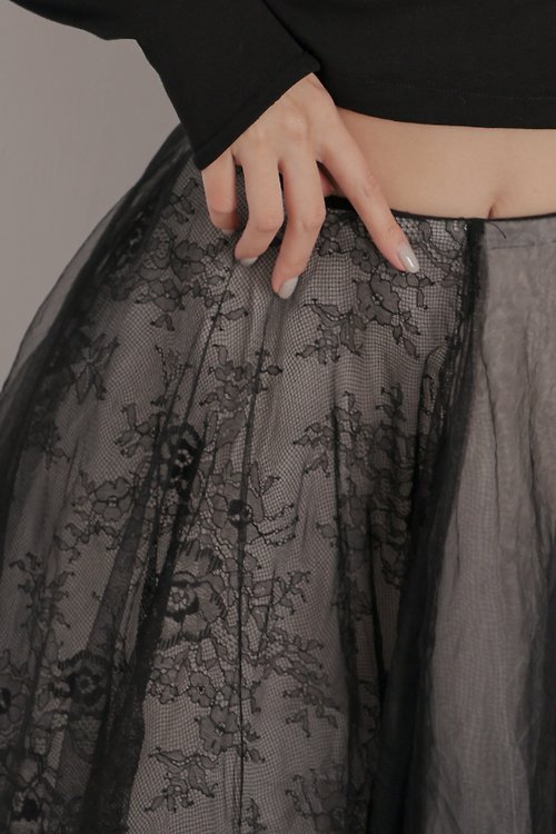 Prom ceremony-black and white layered mesh skirt - Shop no216 Skirts -  Pinkoi