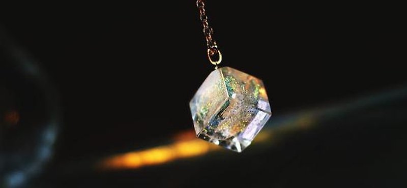 [Made to order] Sparkling cube - Necklaces - Other Metals 