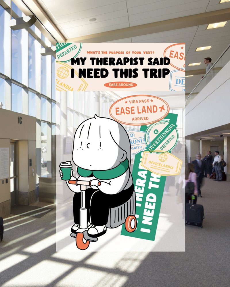 MY THERAPIST SAID I NEED THIS TRIP (2 versions) - 貼紙 - 紙 多色